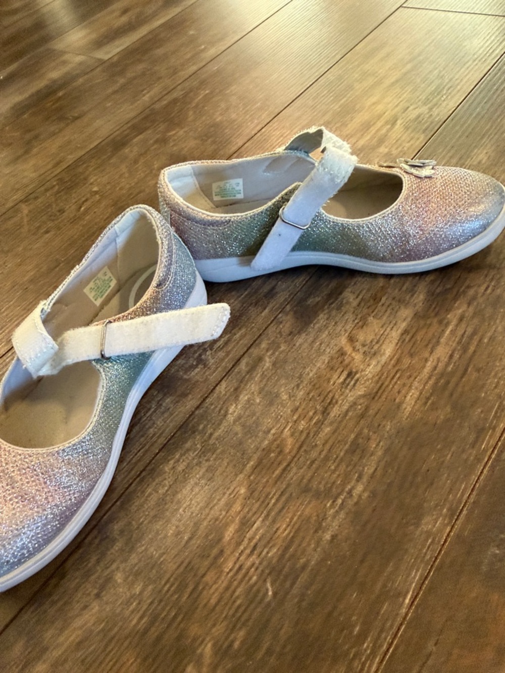 Stride Rite Girls Glitter Mary Janes in Pink and Silver - Picture 6 of 9